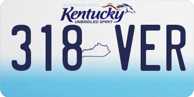 KY license plate 318VER