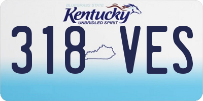 KY license plate 318VES