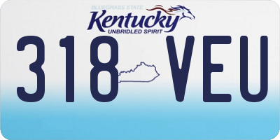 KY license plate 318VEU