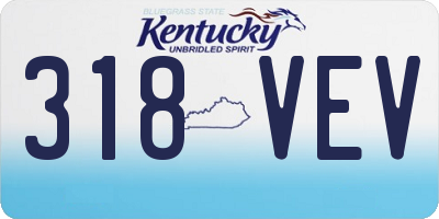 KY license plate 318VEV