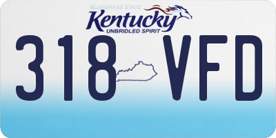 KY license plate 318VFD