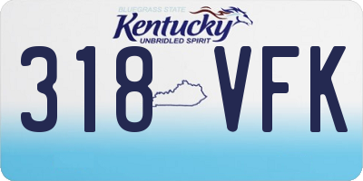 KY license plate 318VFK