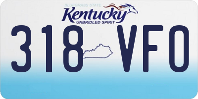 KY license plate 318VFO