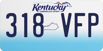 KY license plate 318VFP