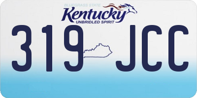 KY license plate 319JCC