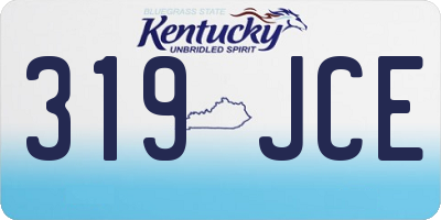 KY license plate 319JCE