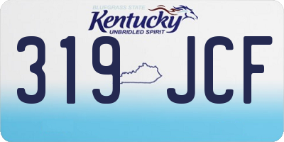 KY license plate 319JCF