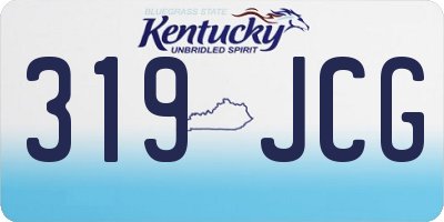 KY license plate 319JCG