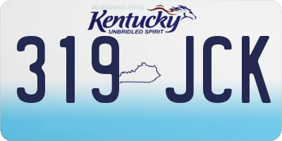 KY license plate 319JCK