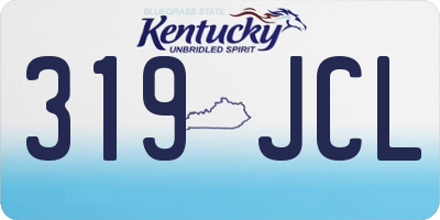 KY license plate 319JCL