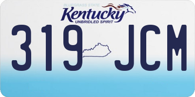 KY license plate 319JCM