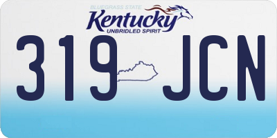 KY license plate 319JCN