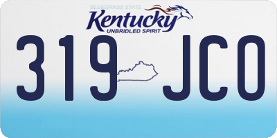 KY license plate 319JCO