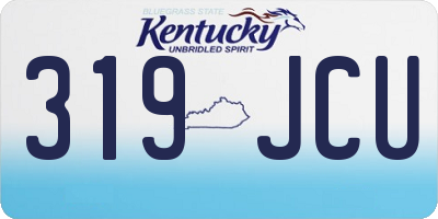 KY license plate 319JCU