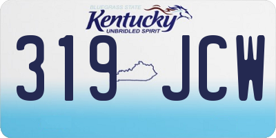 KY license plate 319JCW