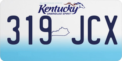 KY license plate 319JCX