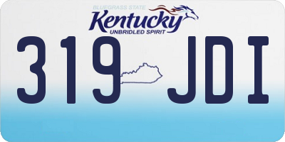 KY license plate 319JDI