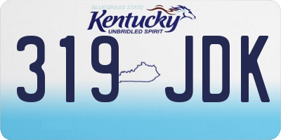 KY license plate 319JDK