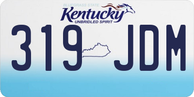 KY license plate 319JDM