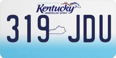 KY license plate 319JDU