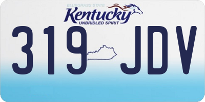 KY license plate 319JDV