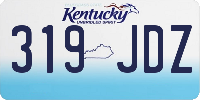 KY license plate 319JDZ
