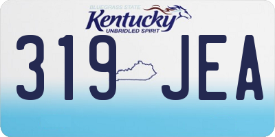 KY license plate 319JEA