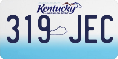 KY license plate 319JEC