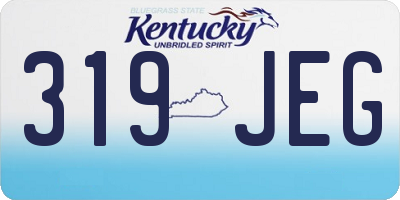 KY license plate 319JEG