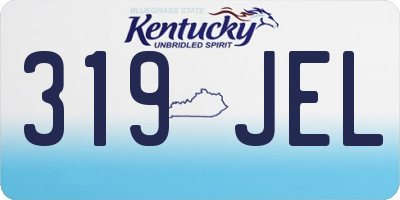 KY license plate 319JEL