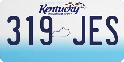 KY license plate 319JES