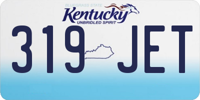KY license plate 319JET