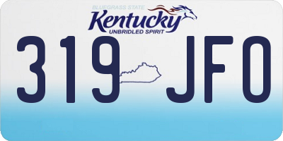 KY license plate 319JFO