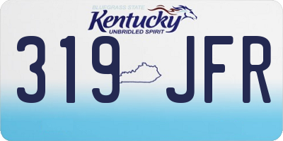 KY license plate 319JFR