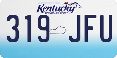 KY license plate 319JFU
