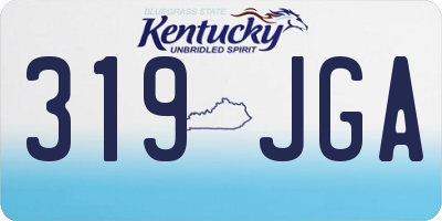 KY license plate 319JGA