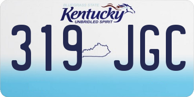 KY license plate 319JGC