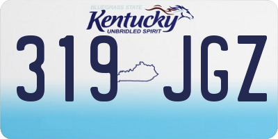 KY license plate 319JGZ