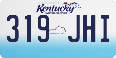 KY license plate 319JHI