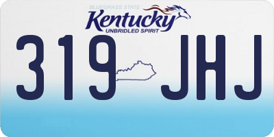 KY license plate 319JHJ