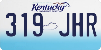 KY license plate 319JHR