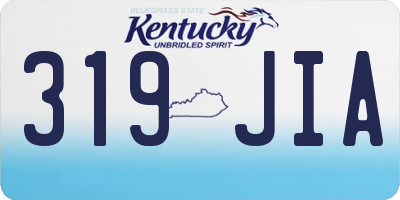KY license plate 319JIA