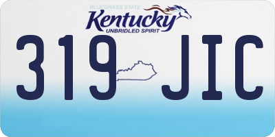 KY license plate 319JIC