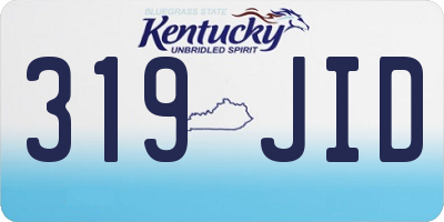 KY license plate 319JID