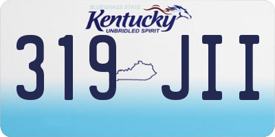 KY license plate 319JII