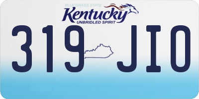 KY license plate 319JIO