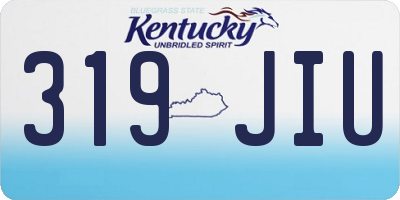 KY license plate 319JIU