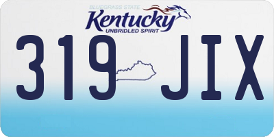 KY license plate 319JIX