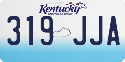 KY license plate 319JJA