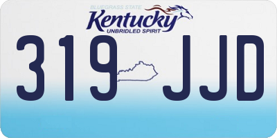 KY license plate 319JJD